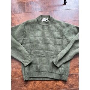 Vintage Norwegian Made In British Hong Kong Green Chunky Sweater Womens XL?